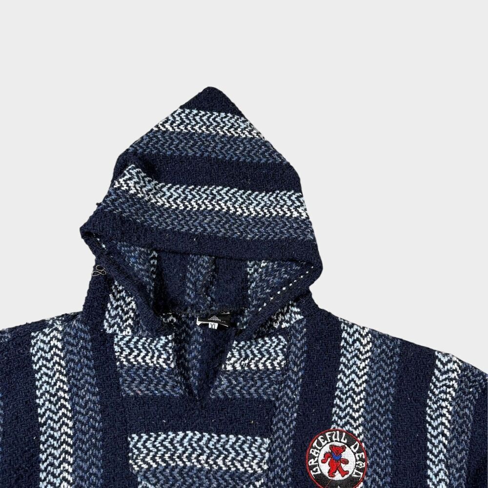 Grateful Dead Rock and Roll Hall of Fame Baja Hoodie XL Dancing Bear Drug Rug - Picture 5 of 15